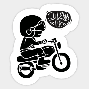 Cute Boy motorcycle rider Sticker